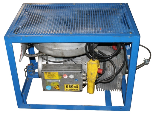 [311310/0012] Seilwinde, 400 V, 0,98 t, Tirak, Typ B, mit Seil (Ø 9 mm), m. Rahmen