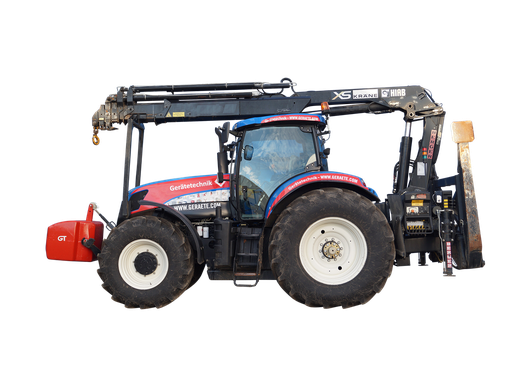 [501011/0002] Traktor mit Ladekran HIAB, funkgesteuert, New Holland, T 7030