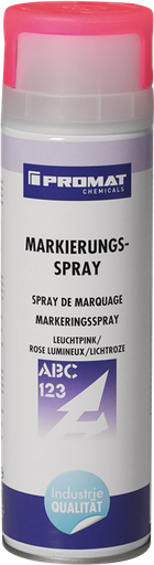 [111211/0011] Markierungsspray; leuchtpink; bis + 40 °C; mit 2-Finger Sprühkopf; PROMAT Chem.