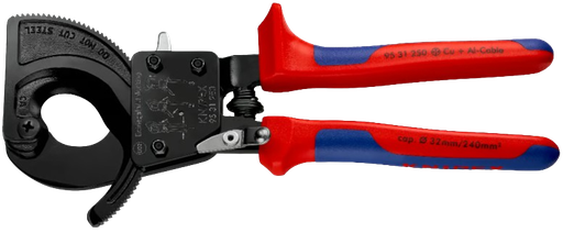 [381121/0009] Ratschen-Kabelschneider (Kabelschere), für max. Kabel-Ø 32 mm/ 240 mm²