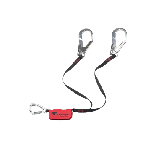 [101116/0042] Y - Bandfalldämpfer, mit Band und Karabiner, 2 m