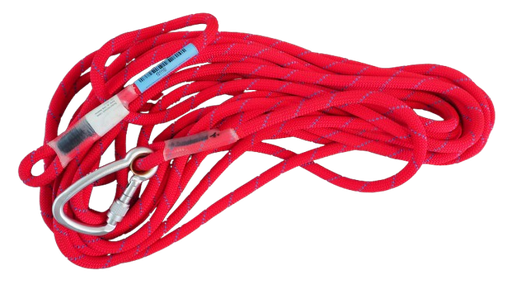 [101116/0128] Sicherheitsseil 12 mm, 20 m, mit Schraubkarabiner/Schlaufe