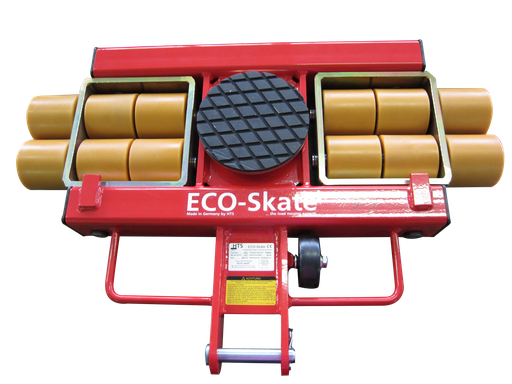 [371910/0031] Transportfahrwerk, h= 110 mm, im Satz 9 t, ECO-Skate, 1x lenkbar/2x starr/2x Rot