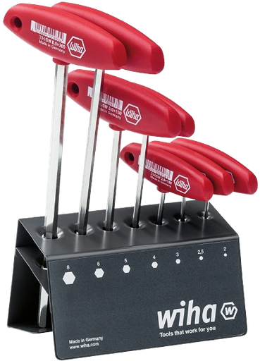 [381411/0008] Innensechskantschlüssel Satz T-Griff 2-8mm Wiha