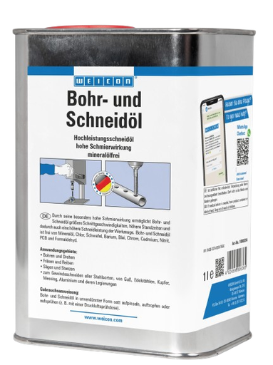 [111414/0036] Hochleistungsschneidöl 1 L, mineralölfrei, Weicon