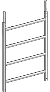 [371312/0025] Standleiter 75/4, Alu, 1 x 0,75 m, Layher