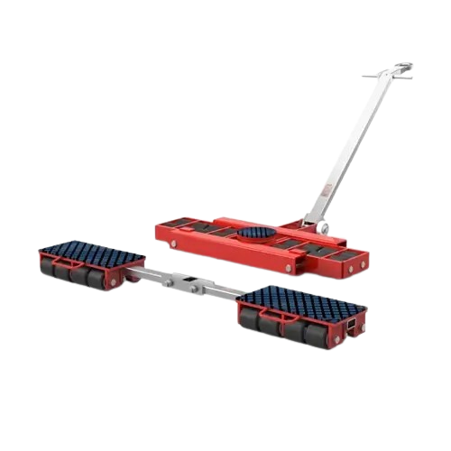 [371910/0026] Transportfahrwerk F-12, h= 110 mm, im Satz 24 t, GKS, 1x lenkbar/1x starr