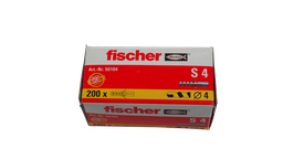 [111112/0023] Fischer Dübel Nylon S4, 200 Stück
