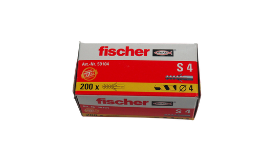 [111112/0023] Fischer Dübel Nylon S4, 200 Stück