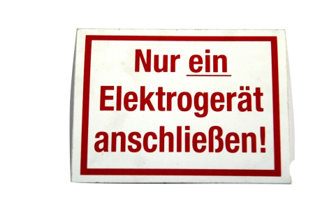 [119911/0005] Schild Folie "Nur ein Elektrogerät.." 10