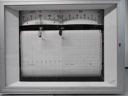 [361010/0058] Bandschreiber, Druck und Temperatur, bis 10 bar / -20 °C bis +60 °C