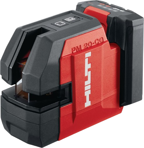 [361013/0031] Lot- und Kreuzlinienlaser, HILTI, +/- 3 mm/10 m, PM 20-CG A12, mit Stativ
