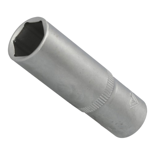 [381710/0034] Stecknuss, SW 19 mm, 1/2" Vierkant, verchromt, lange Ausführung