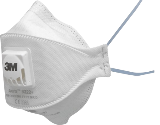 [101110/0014] Einweg-Atemschutzmaske, 3M, 9322+ FFP2, mit Ventil